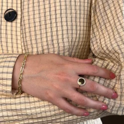 SCROUPLES ARMBÅND OVAL FORGYLDT SØLV - 611312