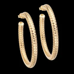 SCROUPLES CHUNKY ØRERINGE SØLV FORGYLDT - 156372