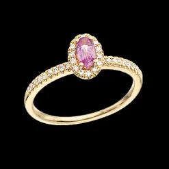 SCROUPLES DIANA RING 14 KARAT GULD MED PINK SAFIR - 711745