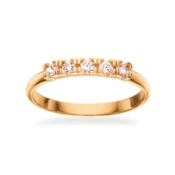 SCROUPLES FORGYLDT RING MED STEN - 727462