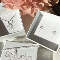 SCROUPLES GIRLS ARMBÅND SØLV MED KAT - 671952