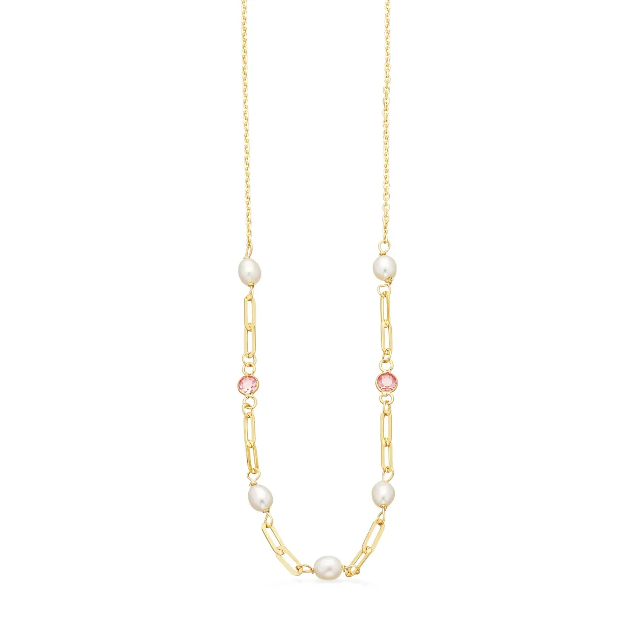 SCROUPLES HALSKÆDE 9 KARAT GULD MED PERLER - 34063H,M