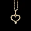 SCROUPLES HALSKÆDE 8 KARAT GULD HJERTE MED ZIRKONIA - 211793