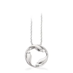 SCROUPLES HALSKÆDE SØLV CIRKEL MED ZIRKONIA - 237202