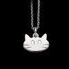 SCROUPLES HALSKÆDE SØLV KATTE HOVED - 234722