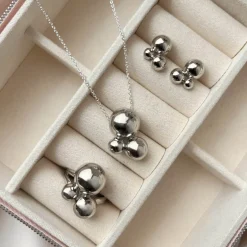 SCROUPLES HALSKÆDE SØLV MED KUGLER - 239762