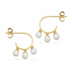 SCROUPLES HALVCREOLER I 8 KARAT MED FERSKVANDSPERLER - 123013