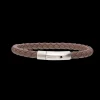 SCROUPLES HERRE ARMBÅND BRUN FLETTE 19 CM - 03001,19