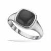 SCROUPLES HERRERING I SØLV MED SORT ONYX - 791522