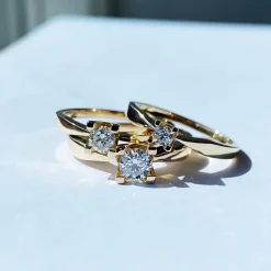 SCROUPLES KLEOPATRA 14 KARATS GULD RING 0,20 BRILLANT - 7135,20