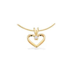 SCROUPLES KLEOPATRA HJERTE VEDHÆNG 14 KARAT GULD MED BRILLANT - 2125,05