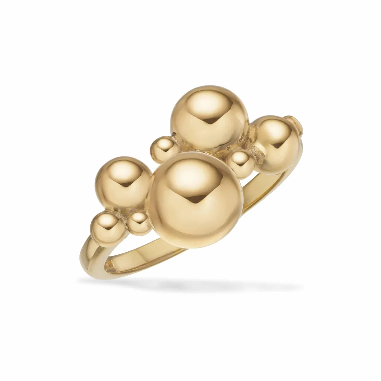 SCROUPLES KUGLE RING I FORGYLDT SØLV - 731102