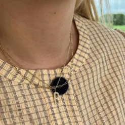 SCROUPLES LINKS HALSKÆDE SØLV FORGYLDT 45 CM - 37882,45