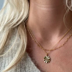 SCROUPLES LINKS HALSKÆDE SØLV FORGYLDT 45 CM - 37882,45