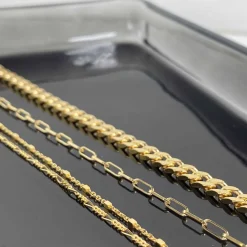 SCROUPLES LINKS HALSKÆDE SØLV FORGYLDT 45 CM - 37882,45