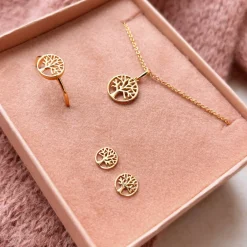 SCROUPLES LIVETS TRÆ ØRERINGE I 8 KARAT GULD - 125163