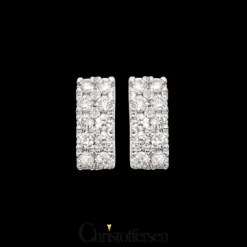 SCROUPLES ØRERINGE 14 KARAT HVIDGULD MED BRILLANTER - 117836
