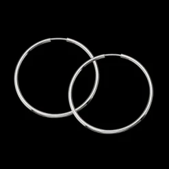 SCROUPLES ØRERINGE 14 KARAT HVIDGULD 19 MM - 11406