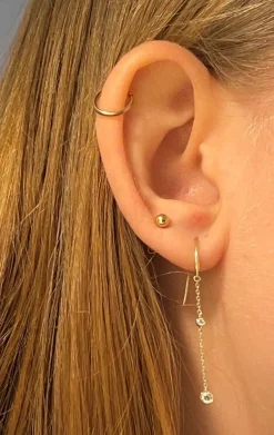 SCROUPLES ØRERINGE 8 KARAT MED ZIRKONIA - 119263