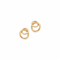SCROUPLES ØRERINGE 8 KARATS GULD DOBBELT CIRKEL - 122013