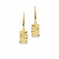 SCROUPLES ØRERINGE 8 KARATS GULD HAMRET PLADE - 123383