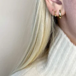 SCROUPLES ØRERINGE CREOL 8 KARAT GULD LINK 9 MM - 122313