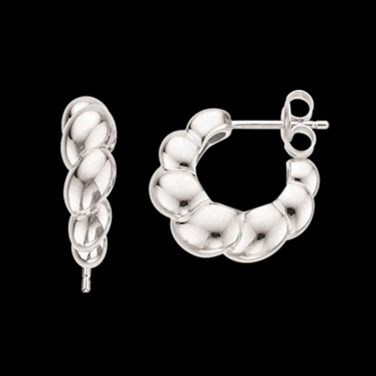 SCROUPLES ØRERINGE CREOL KUGLER SØLV - 156052