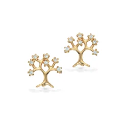 SCROUPLES ØRERINGE LIVETS TRÆ SØLV FORGYLDT - 154762