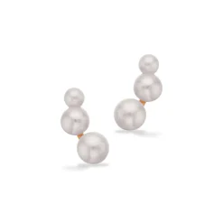 SCROUPLES ØRERINGE MED PERLER I 8 KARAT GULD - 121553