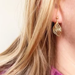 SCROUPLES ØRERINGE SØLV FORGYLDT - 161332