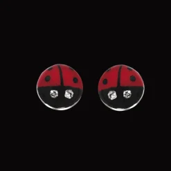 SCROUPLES ØRERINGE SØLV MARIEHØNE - 148882