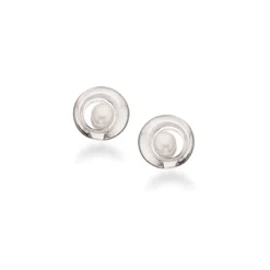 SCROUPLES ØRERINGE SØLV MED FERSKVANDS PERLE - 156962