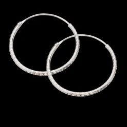 SCROUPLES ØRERINGE SØLV MED MØNSTER - 193842