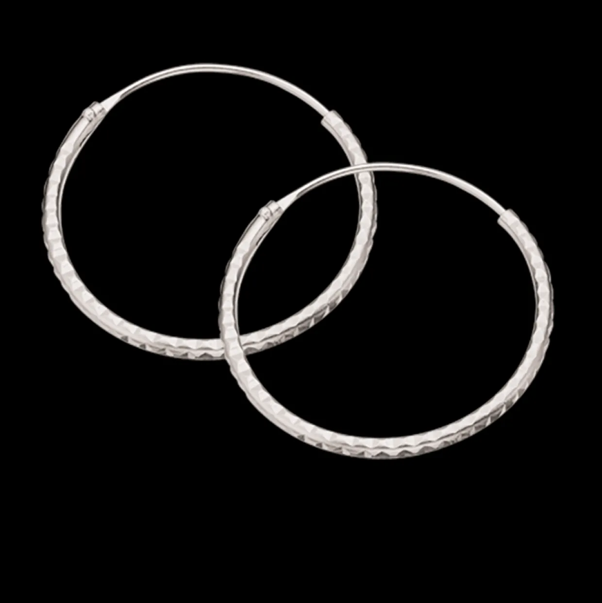 SCROUPLES ØRERINGE SØLV MED MØNSTER - 193842