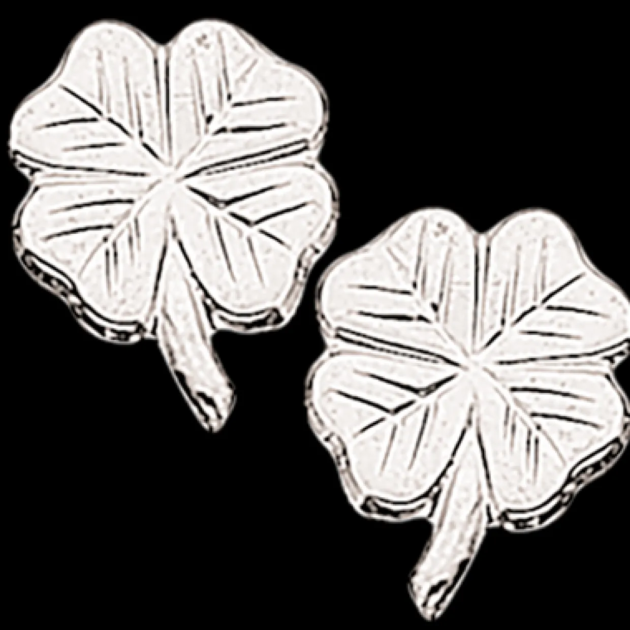 SCROUPLES ØRERINGE SØLV MED FIRKLØVER - 146612