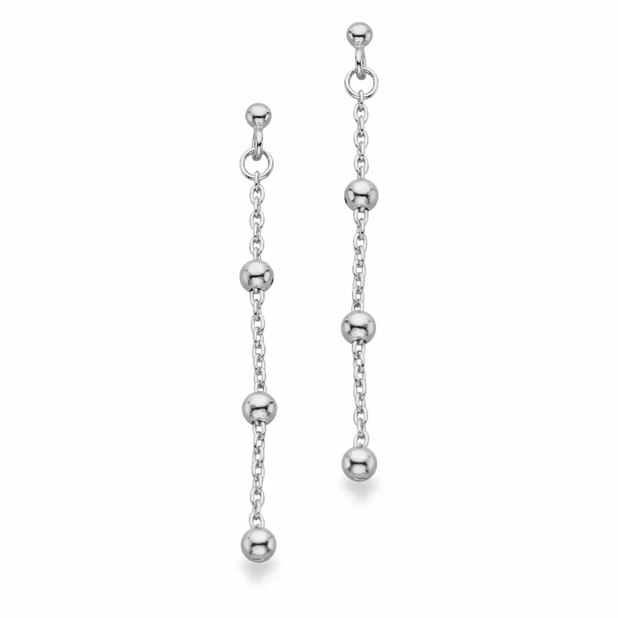 SCROUPLES ØRERINGE SØLV MED KUGLER PÅ KÆDE - 154512