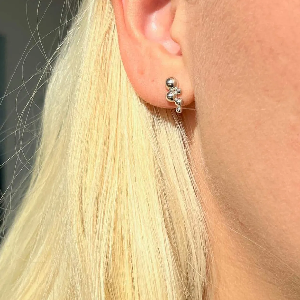 SCROUPLES ØRERINGE SØLV MED KUGLER - 156982