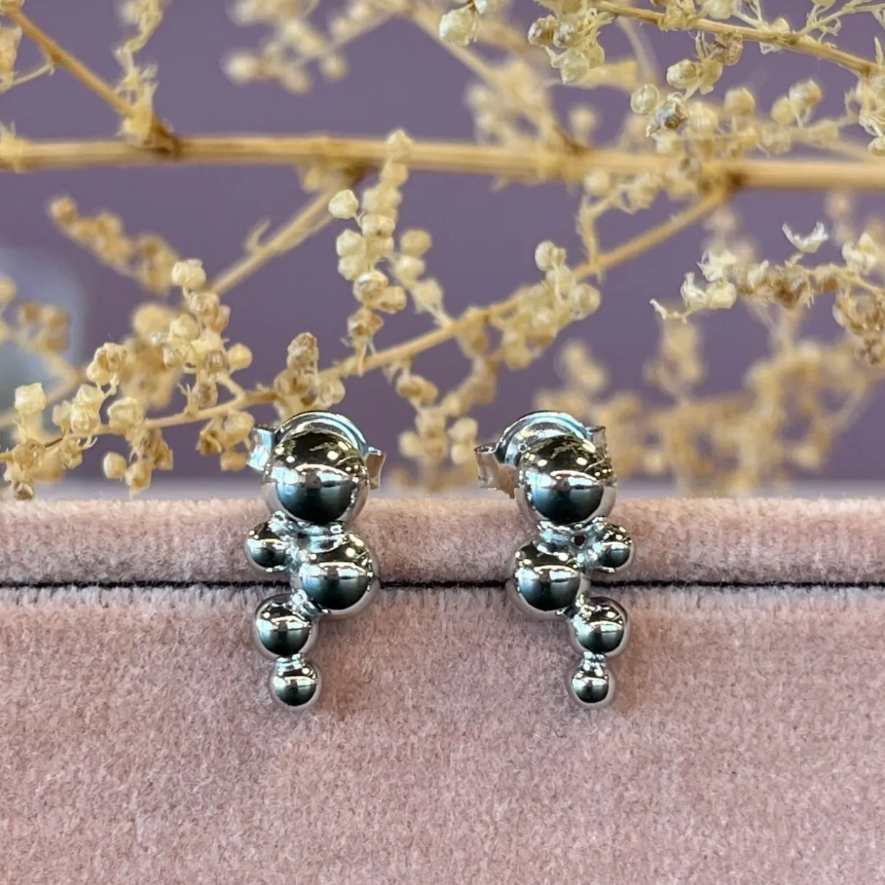 SCROUPLES ØRERINGE SØLV MED KUGLER - 156982