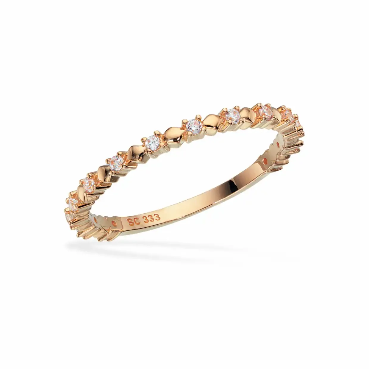 SCROUPLES RING 8 KARAT GULD MED ZIRKONIA - 713533