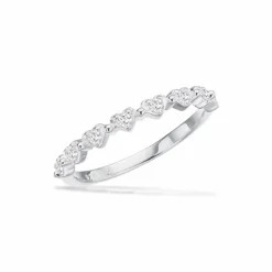 SCROUPLES RING BØRN/VOKSNE SØLV HJERTER MED ZIRKONIA - 729252