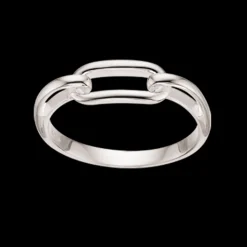 SCROUPLES RING SØLV AFLANGT LED - 726322