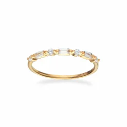 SCROUPLES RING SØLV FORGYLDT MED ZIRKONIA - 727682