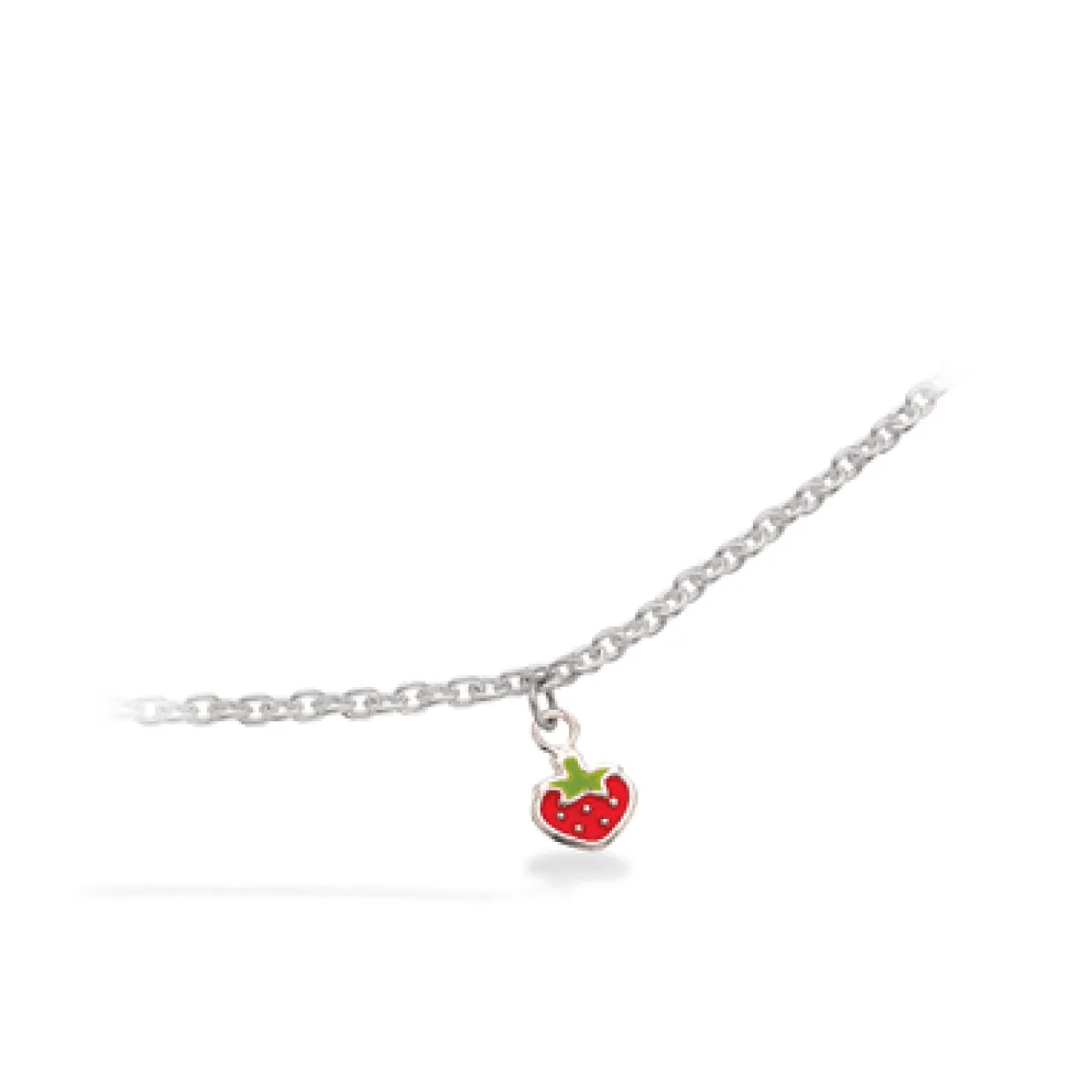 SCROUPLES SØLV BØRNE ARMBÅND MED JORDBÆR VEDHÆNG - 672082