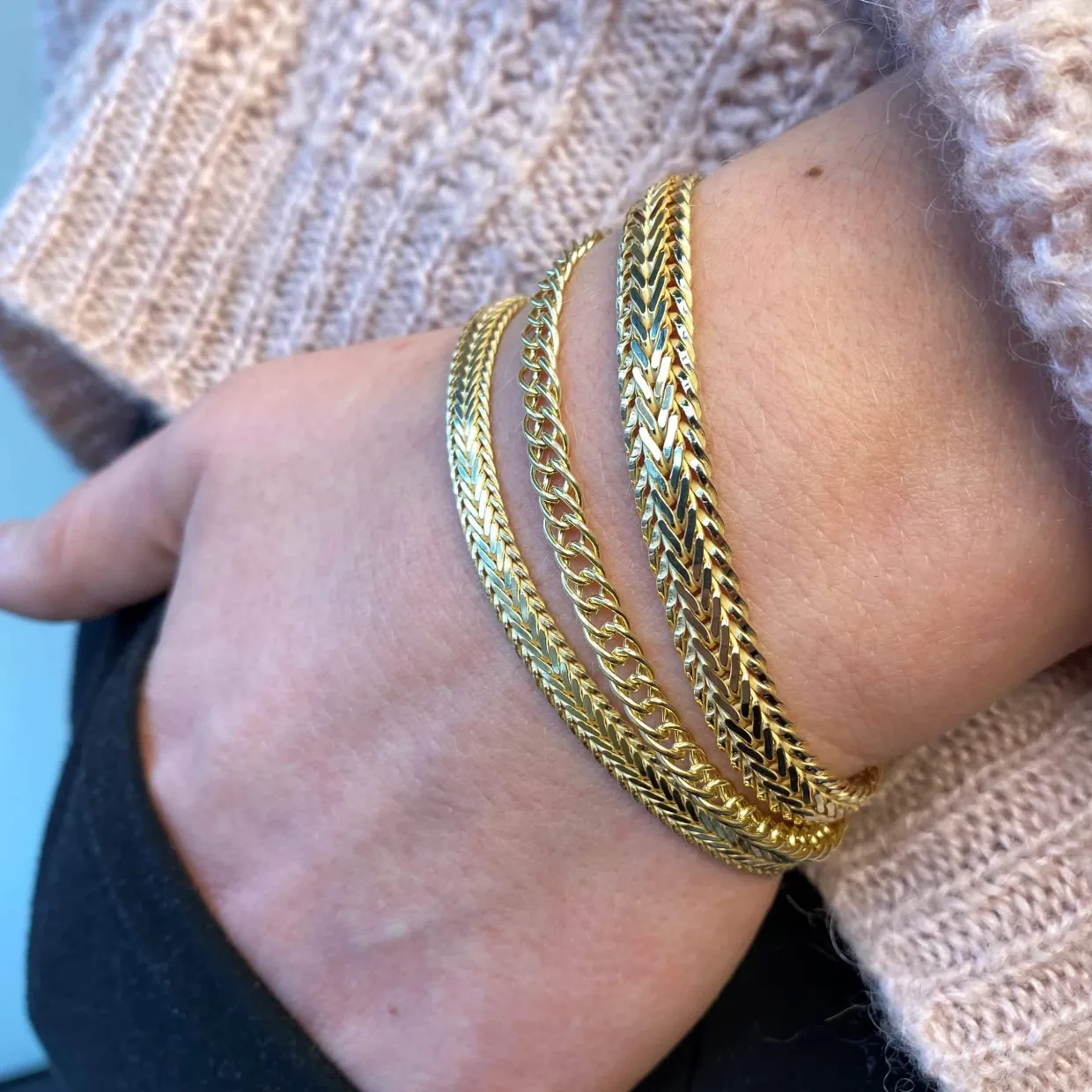 SCROUPLES SØLV FORGYLDT ARMBÅND - 610692