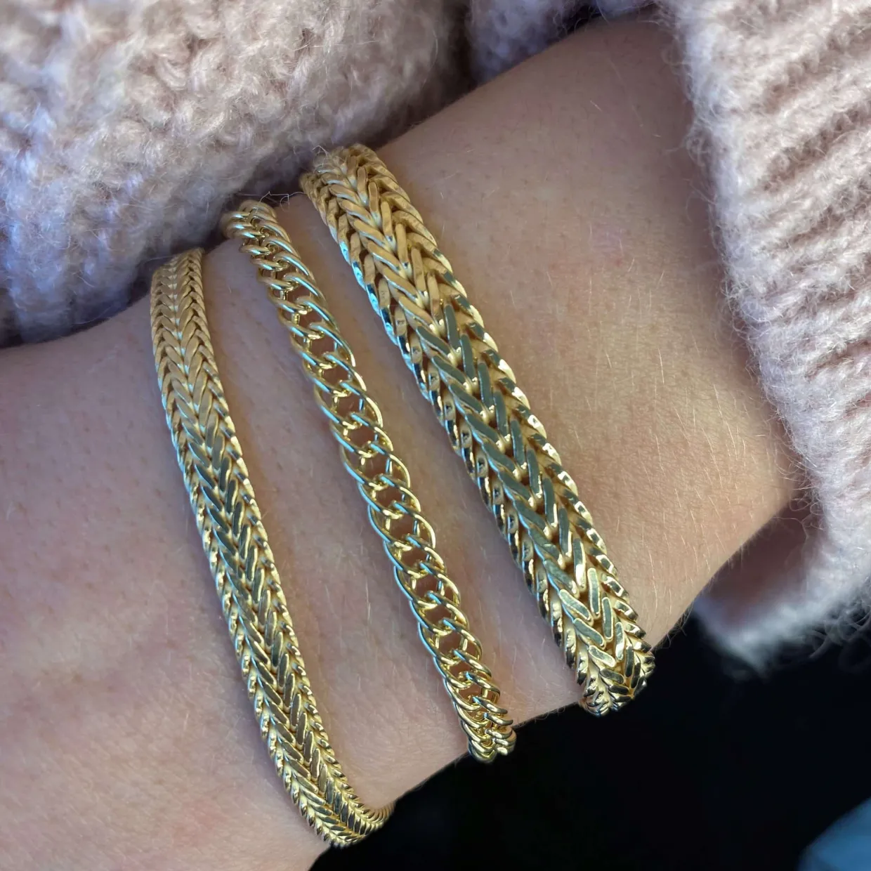 SCROUPLES SØLV FORGYLDT ARMBÅND - 610692