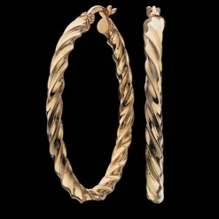 SCROUPLES SØLV FORGYLDT ØRERINGE CREOL SNOET - 154892