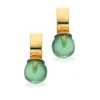 SCROUPLES SØLV FORGYLDT ØRESTIK MED GRØN KVARTS - 157482