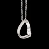 SCROUPLES SØLV HALSKÆDE MED OVAL VEDHÆNG - 234932
