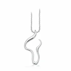SCROUPLES SØLV HALSKÆDE MED SNOET VEDHÆNG - 237422