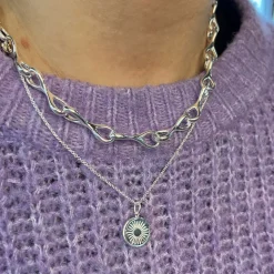 SCROUPLES SØLV HALSKÆDE MED SOL - 235182